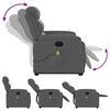 vidaXL Stand up Massage Recliner Chair Dark Grey Fabric