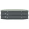 vidaXL Garden Raised Bed 160x80x44 cm Galvanised Steel Grey
