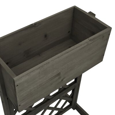 vidaXL Garden Trellis Planter Grey 45x30x74 cm Solid Firwood