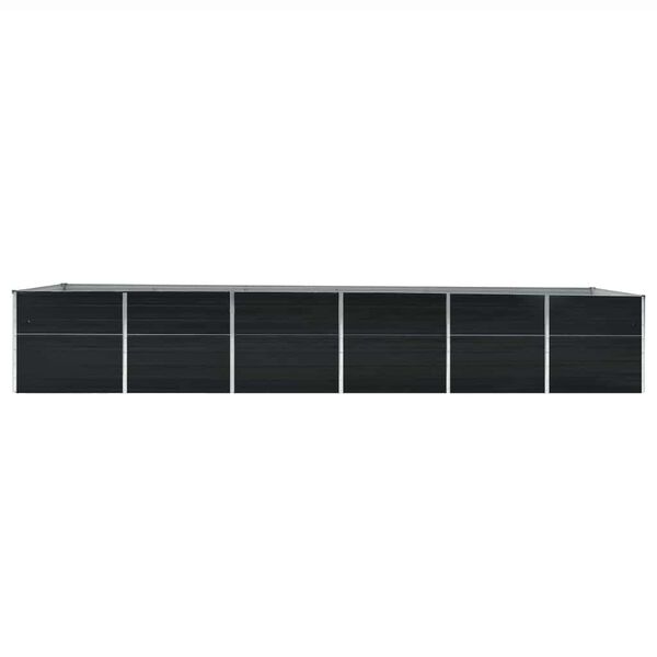 vidaXL Garden Raised Bed Galvanised Steel 480x80x77 cm Anthracite