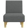 vidaXL Chaise Longue Dark Grey Fabric