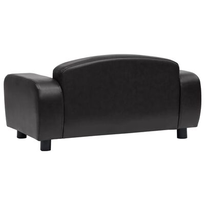 vidaXL Dog Sofa Black 80x50x40 cm Faux Leather