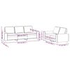 vidaXL 2 Piece Sofa Set Dark Grey Fabric