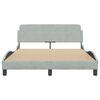 vidaXL Bed Frame "Dover" Light Grey 137x190 cm Double Velvet