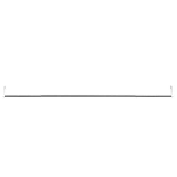 vidaXL Curtain Rails 2 pcs White and Silver 90-135 cm Aluminium