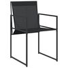 vidaXL 9 Piece Garden Dining Set Black Textilene