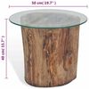 vidaXL Coffee Table Teak Glass 50x40 cm