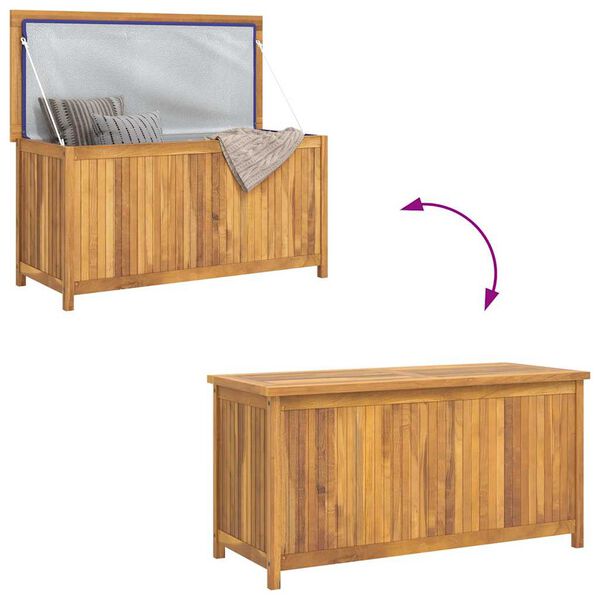 vidaXL Garden Box 114x50x58 cm Solid Wood Teak