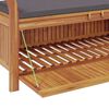 vidaXL Garden Storage Bench with Cushion 126 cm Solid Wood Acacia