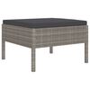 vidaXL 10 Piece Garden Lounge Set with Cushions Poly Rattan Grey