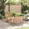 Garden Sofa Set 3 pcs Natural Solid teak wood