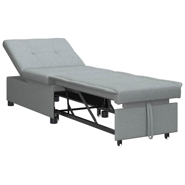 vidaXL Sofa Bed Light grey 194 x 67 x 37 cm Fabric