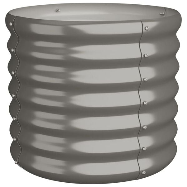 vidaXL Garden Planter Galvanised Steel 40x40x36 cm Grey