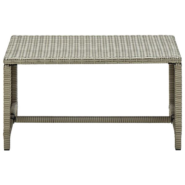 vidaXL 4 Piece Garden Lounge Set with Cushions Beige Poly Rattan