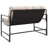vidaXL Garden Bench with Cushion Taupe 113 cm Steel