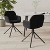 vidaXL Swivel Dining Chairs 2 pcs Black Velvet