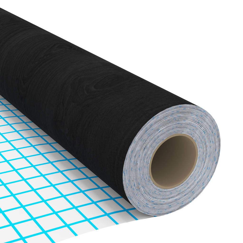 vidaXL Self-adhesive Furniture Film Dark Wood 500x90 cm PVC