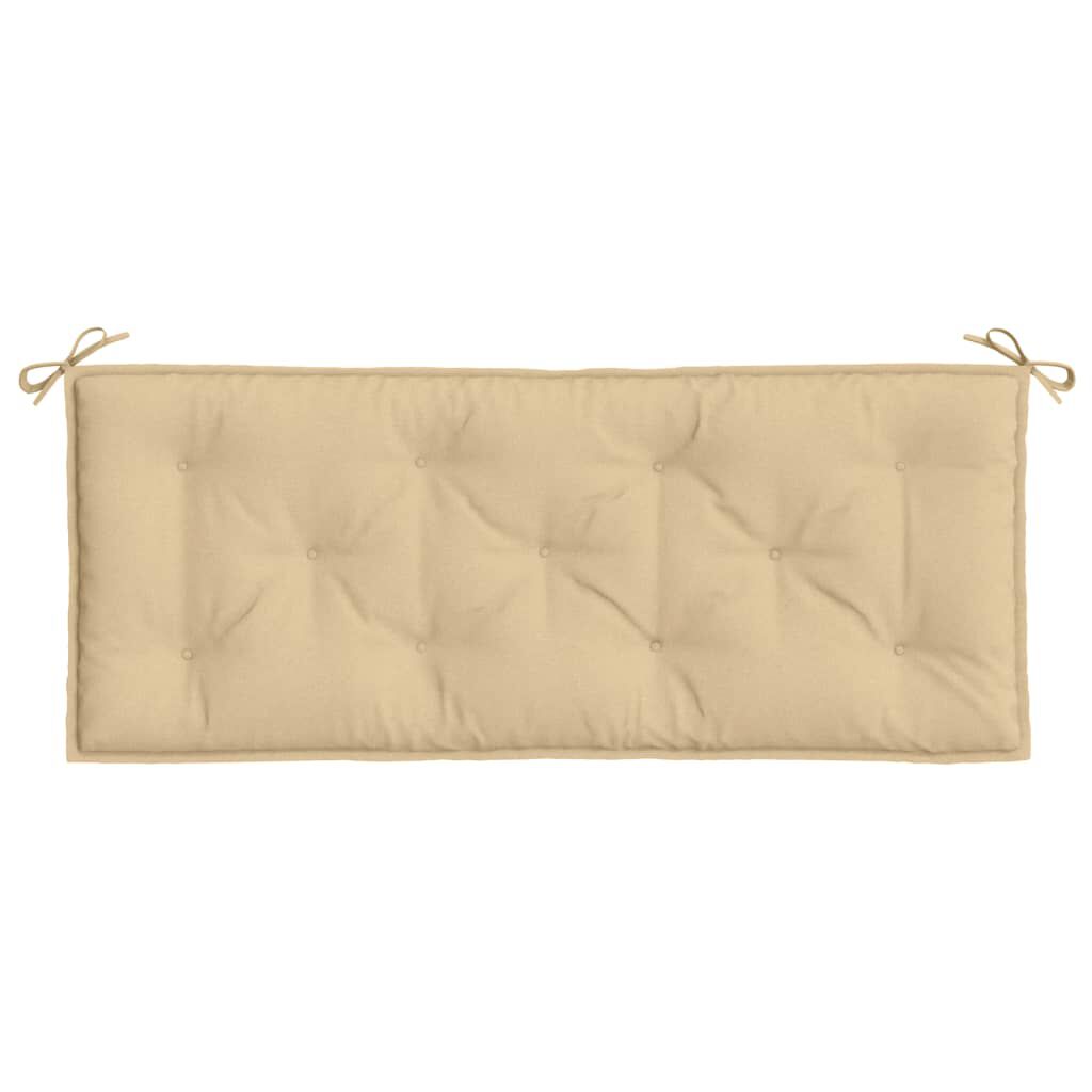 vidaXL Garden Bench Cushions 2 pcs Melange Beige 120x50x7 cm Fabric
