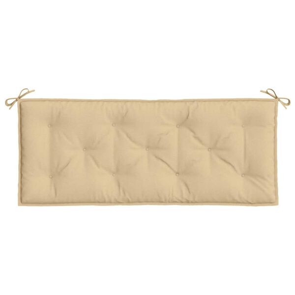 vidaXL Garden Bench Cushions 2 pcs Melange Beige 120x50x7 cm Fabric