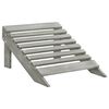 vidaXL Garden Adirondack Chair with Ottoman&Table Solid Fir Wood Grey