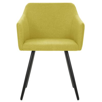 vidaXL Dining Chairs 2 pcs Green Fabric