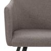 vidaXL Dining Chairs 2 pcs Taupe Fabric
