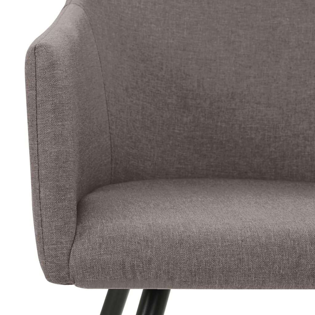 vidaXL Dining Chairs 2 pcs Taupe Fabric