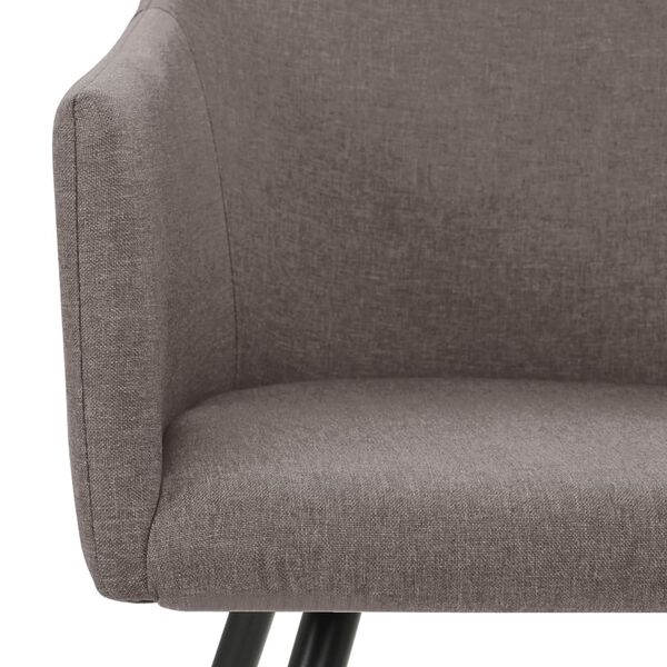 vidaXL Dining Chairs 2 pcs Taupe Fabric