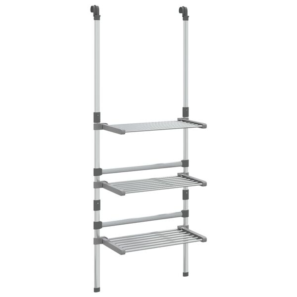 vidaXL 3-Tier Hanging Laundry Drying Rack Aluminium