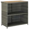 vidaXL 3 Piece Bar Set Poly Rattan Grey