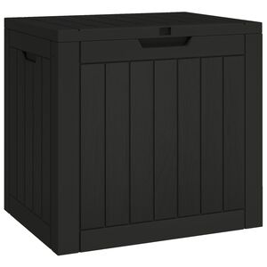vidaXL Garden Storage Box Black 55.5x43x53 cm Polypropylene