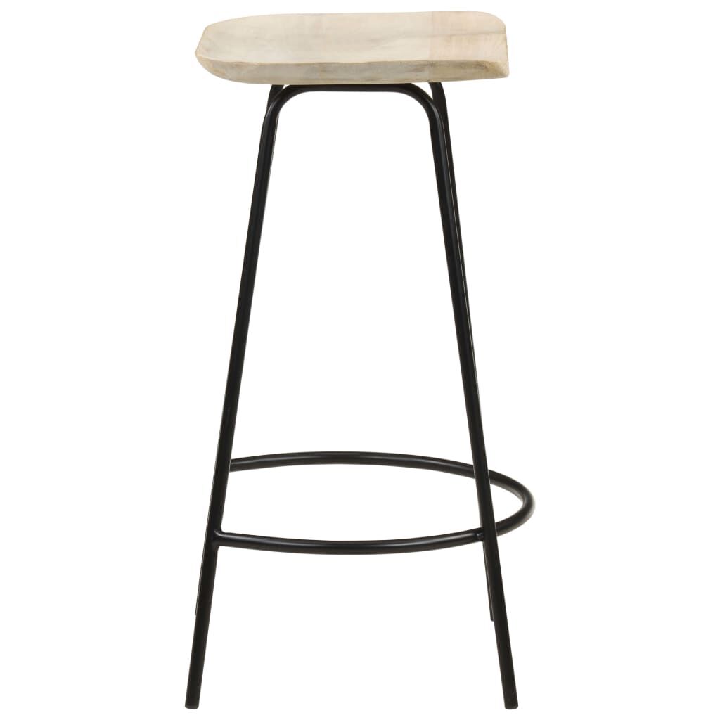 vidaXL Bar Stools 4 pcs Solid Mango Wood