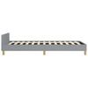 vidaXL Bed Frame without Mattress Light Grey Twin XL Fabric