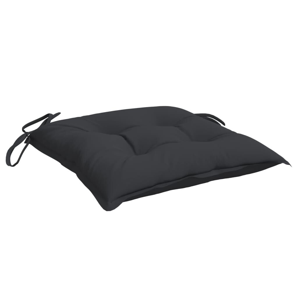 vidaXL Chair Cushions 6 pcs Black 40x40x7 cm Oxford Fabric