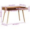 vidaXL Writing Desk 110x50x76 cm Solid Wood Acacia
