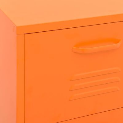 vidaXL Storage Cabinet Orange 42.5x35x101.5 cm Steel