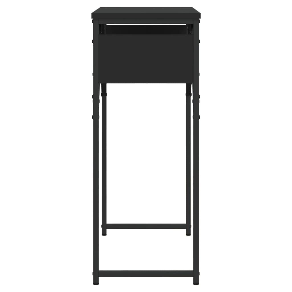 vidaXL Console Table with Shelf Black 75x30x75cm Engineered Wood