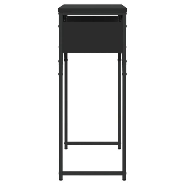 vidaXL Console Table with Shelf Black 75x30x75cm Engineered Wood