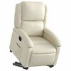 vidaXL Electric Stand up Recliner Chair Cream Faux Leather