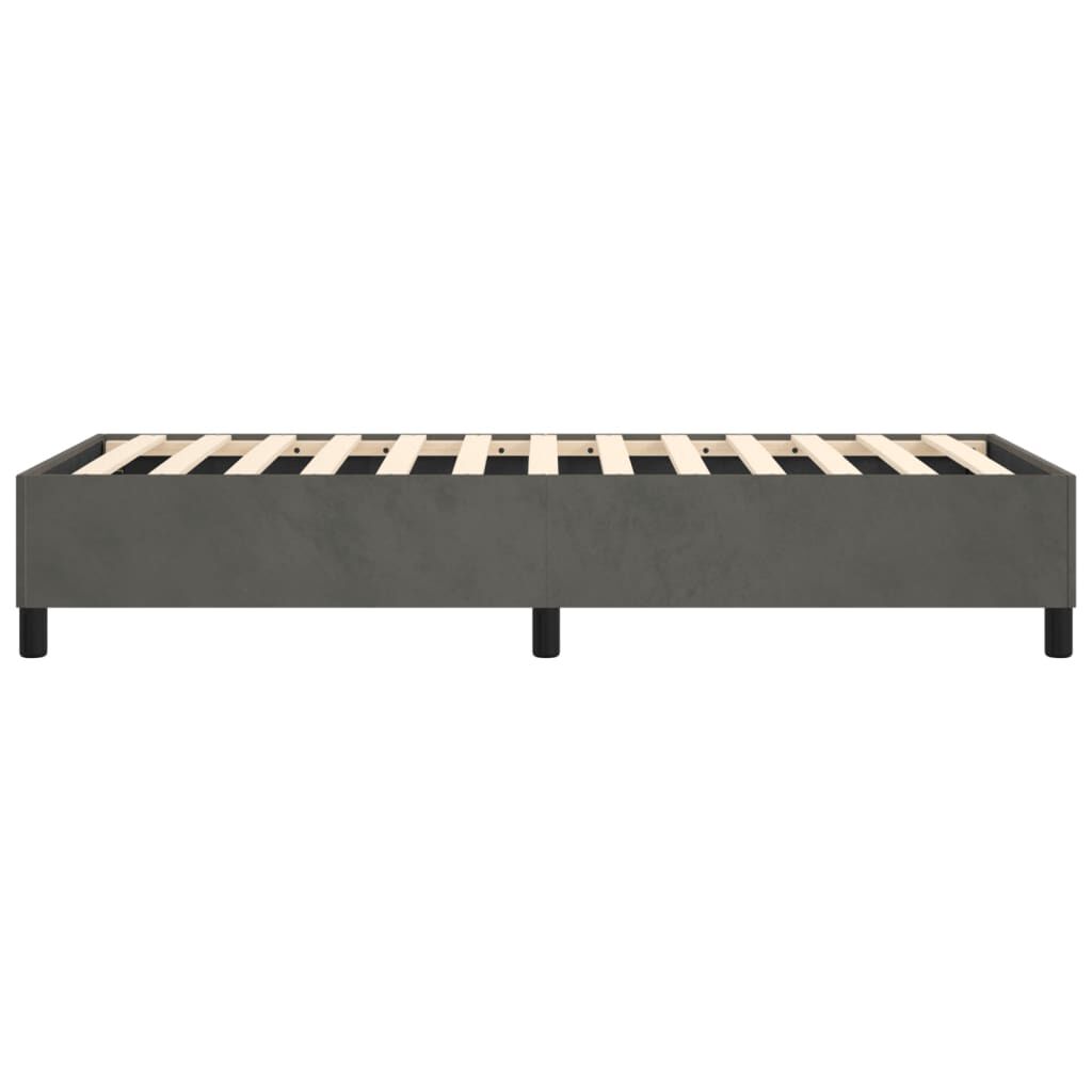 vidaXL Bed Frame without Mattress Dark Grey Twin Velvet (US Only)