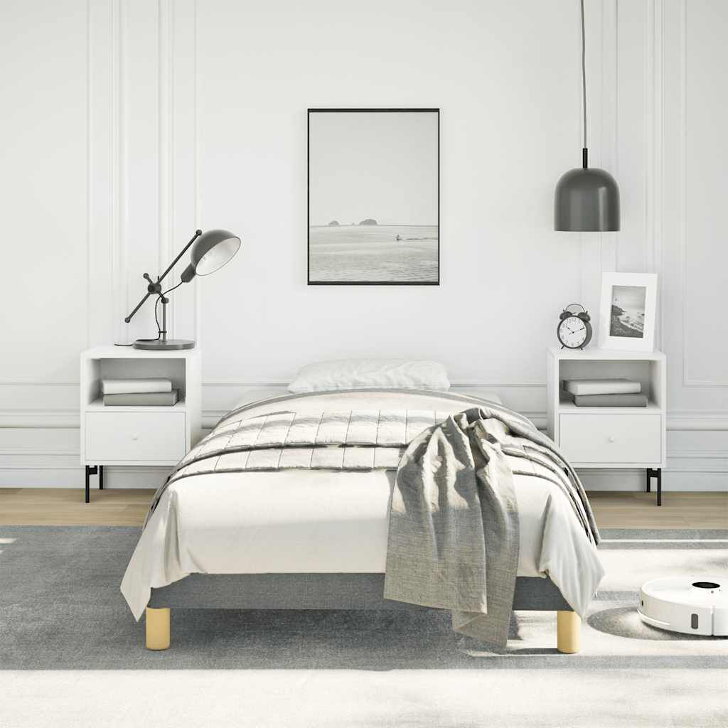 vidaXL Bed Frame without Mattress Dark Grey 100x203 cm Twin XL Fabric