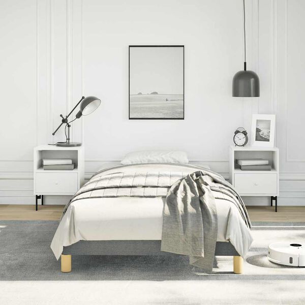vidaXL Bed Frame without Mattress Dark Grey 100x203 cm Twin XL Fabric