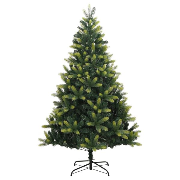 vidaXL Artificial Hinged Christmas Tree 300 LEDs 210 cm