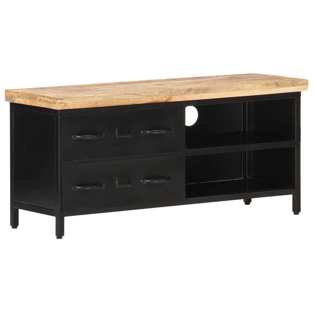 vidaXL TV Cabinet 90x30x41 cm Rough Mango Wood