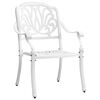 vidaXL 5 Piece Garden Dining Set White Cast Aluminium