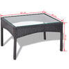 vidaXL 4 Piece Garden lounge Set with Cushions Poly Rattan Black
