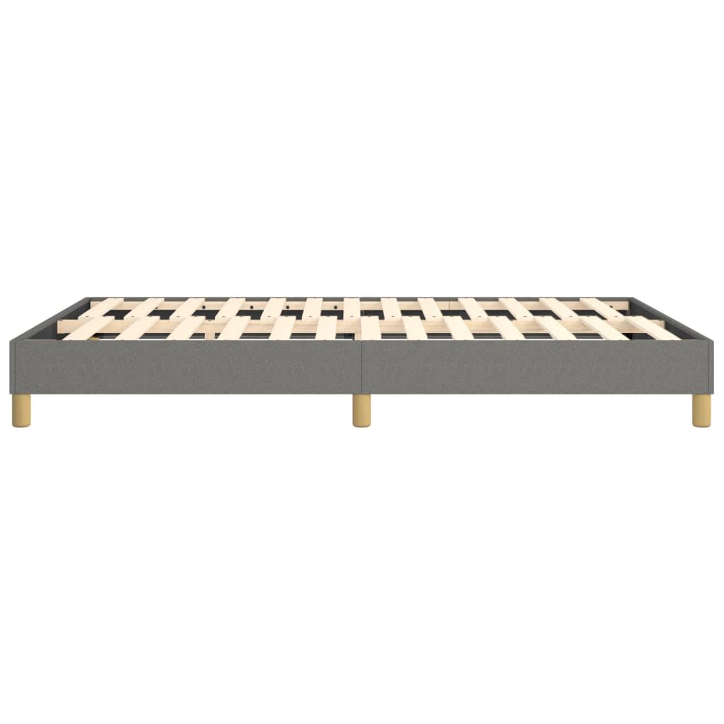 vidaXL Bed Frame without Mattress Dark Grey Queen Fabric
