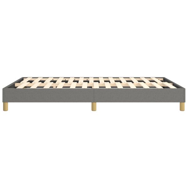 vidaXL Bed Frame without Mattress Dark Grey Queen Fabric