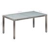vidaXL 7 Piece Outdoor Dining Set with Cushions Poly Rattan Grey
