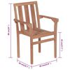 vidaXL Stackable Garden Chairs with Cushions 6 pcs Solid Teak Wood